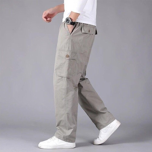 Cargo Men's Cotton Joggers Pants Casual Trousers Sports Straight Fashion Formal - Bild 3 von 12