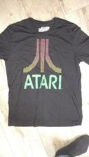 ATARI logo TSHIRT sz s old Navy  black