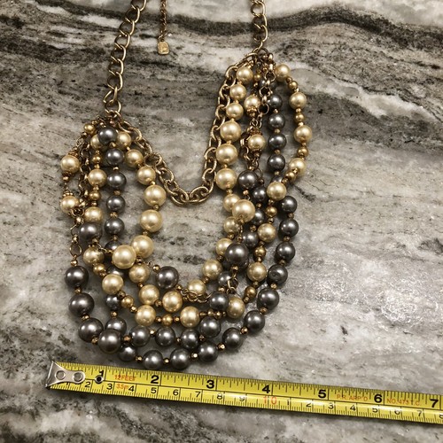 Splendido set collana e orecchini perle grigie DaVinci piombo e nichel sicuro - Foto 5 di 9