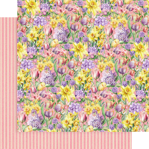 GRAPHIC 45 "GROW WITH LOVE" 12X12 PAPER PACK SPRING EASTER SCRAPJACK'S PLACE - Picture 5 of 9