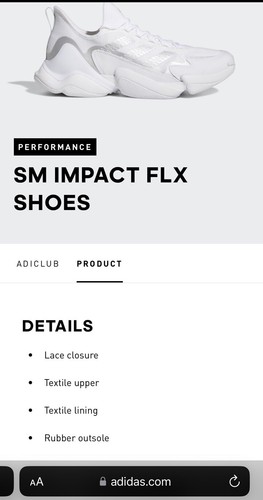 Adidas Impact FLX Blanco Plateado Metálico Zapato Atlético Para Hombre Talla 11 Nuevo Maholmes - Imagen 11 de 13