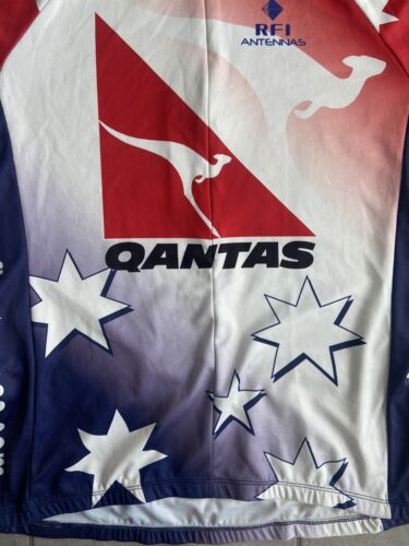 Commonwealth Bank Cycling Shirt Classic Qantas Team Jersey Full Zip Up Size L - Picture 6 of 13