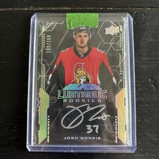 2020-21 UD Black Lustrous Rookie Signatures #LSJN Josh Norris RC AUTO /199 Last