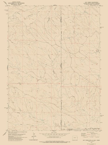 Topographische Karte - Oak Creek Wyoming Quad - USGS 1978 - 23 x 30,84 - Bild 1 von 20