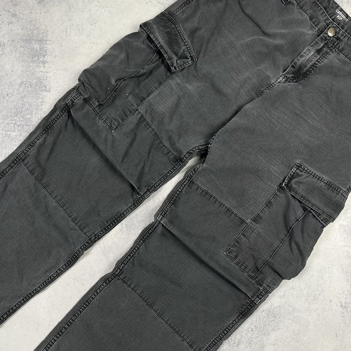 Mens Carhartt WIP Regular Cargo Pants Black Size 36 X 32