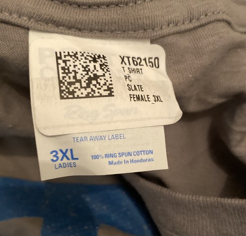 Star Wars Last Jedi Porg Logo Grafik T-Shirt Größe 3X Damen grau Retro gestreift - Bild 2 von 2