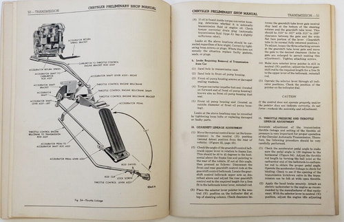 1953 Chrysler Windsor Series New Yorker Series Preliminary Shop Manual - Picture 5 of 6