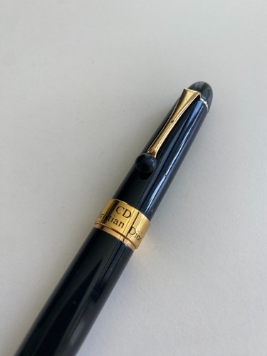 Vintage Christian Dior Fountain Pen – Black & Gold - Luxury Office Accessory - Foto 5 di 9