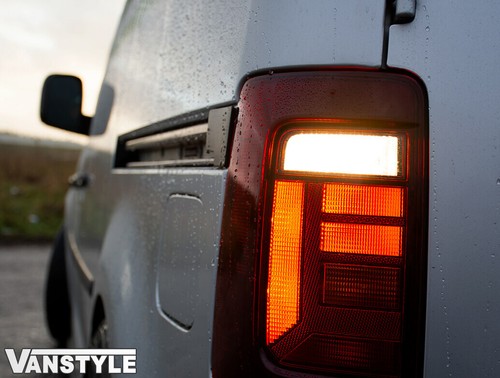 FITS VW CADDY MK3/4 GENUINE VW SMOKED TINTED TWIN DOOR REAR TAIL LIGHTS - Picture 8 of 11