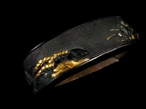 FUCHIKASHIRA Schwert Katana Edo Kupfertürme und Schreine japanisch antik mit Karton - Bild 8 von 9
