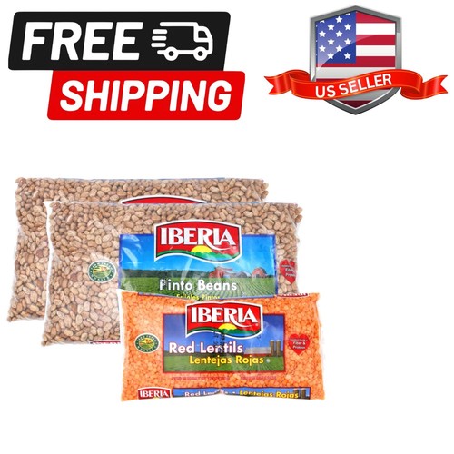 Pinto & Red Lentil Beans 4 lb & 12 oz High Protein Low-Calorie Healthy Mix