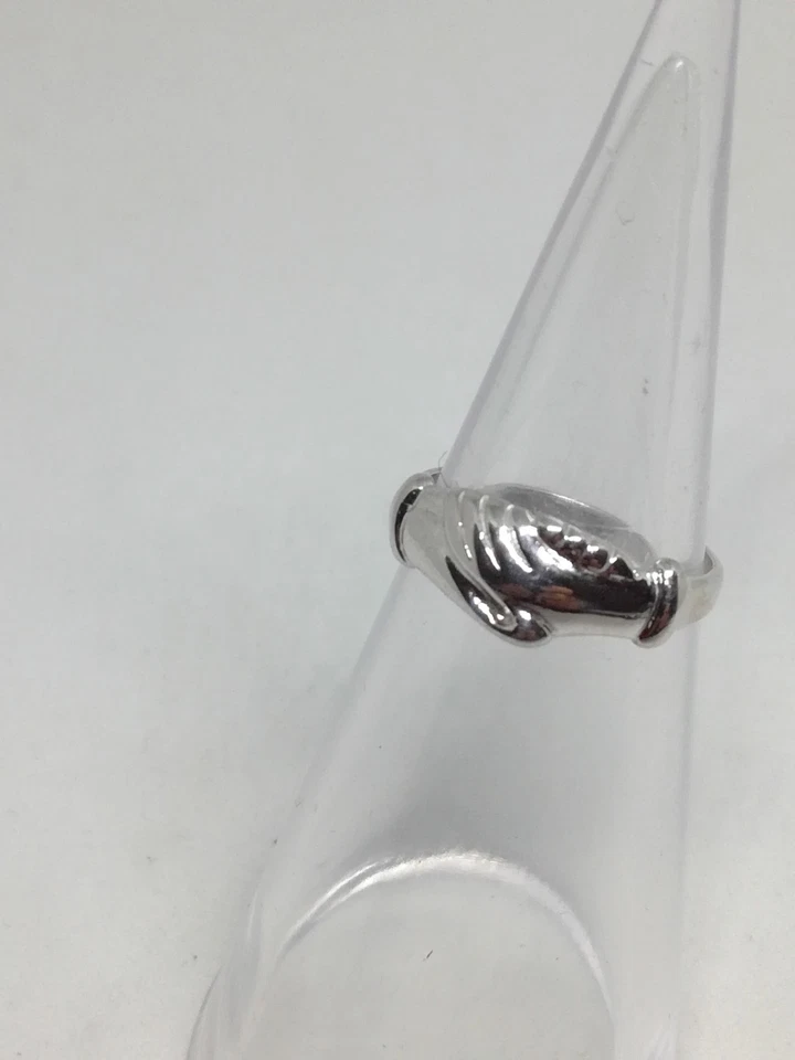 ANELLO FEDE MANI DI SANTA RITA ARGENTO 925/1000 RODIATO MIS 10 a MIS 29 EXPLOIT - Immagine 2 di 4