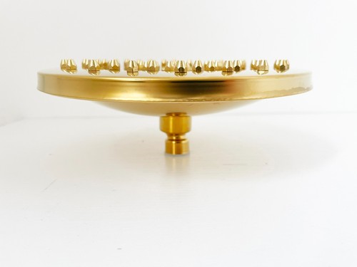 Traditional Gold 8" Round Rain Shower Head Arm Wall Mounted WELS - Picture 13 of 21