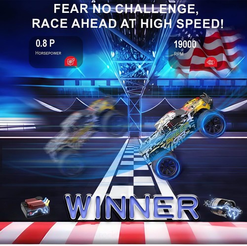 High Speed Remote Control Car 1:16 Scales 4WD Off Road RC Monster Truck - Picture 2 of 9