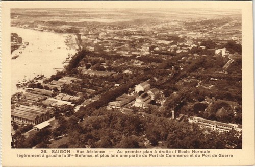 CPA AK VIETNAM SAIGON Vue Aerienne INDOCHINA (1221421)