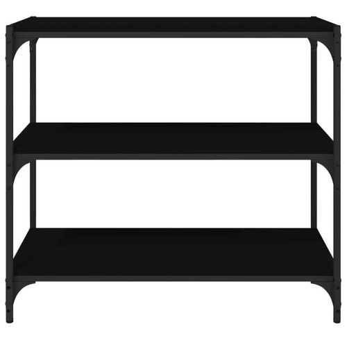 vidaXL Book Cabinet Black 80x33x70.5 cm Engineered Wood and Steel - Picture 5 of 10