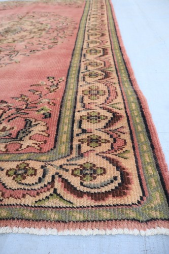 5x8 Antique Faded Purple Rug/ Low Pile Afghan Caucasian Rug Turkmen Handmade Rug - Picture 9 of 15