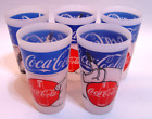 5 Vtg 1998 Coca-Cola Thermo-Serv Coke Polar Bear Usa Plastic Cup Tumbler 30 Oz