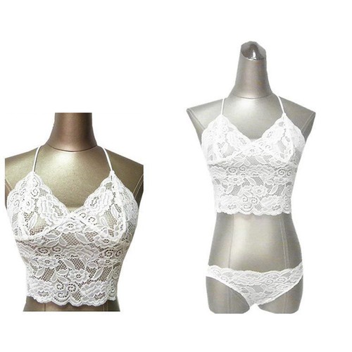 Stylisches Spitzen Nachtwäsche BH Set für Damen Nachtwäsche Unterwäsche Slips - Bild 5 von 11