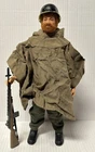VTG GI Joe 1964 Hasbro Flocked Hair Beard  12" Action Figure with poncho