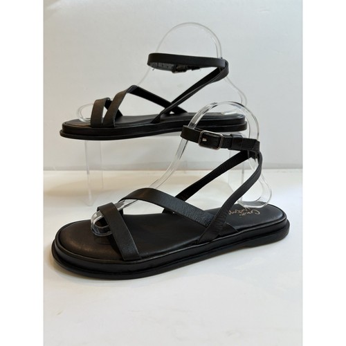 Crown Vintage Women’s Elina, Ankle Strap Black Leather Sandals, Sz 7.5 M Summer - Bild 3 von 7