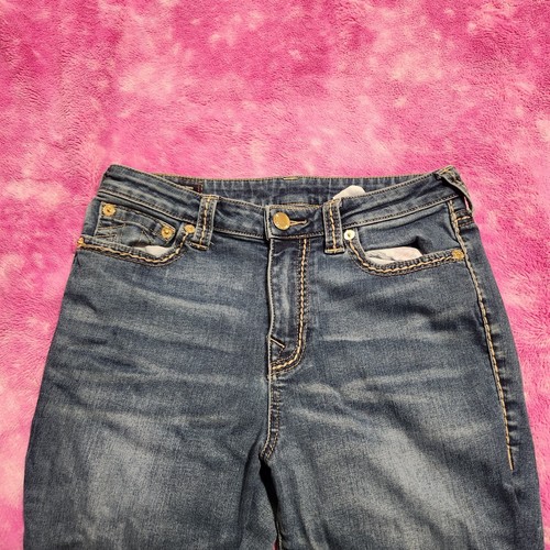 True Religion Halle Mid Rise Super Skinny Jeans Damen Gr. 31 Blau Denim - Bild 2 von 15