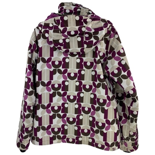 Roxy Silver Logo Patterned Purple Cream Ski Snowboard Winter Mantel Jacke | M - Bild 2 von 5