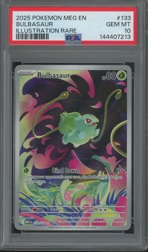 2025 Pokemon MEG EN Illustration Rare #133 Bulbasaur Gem Mint PSA 10