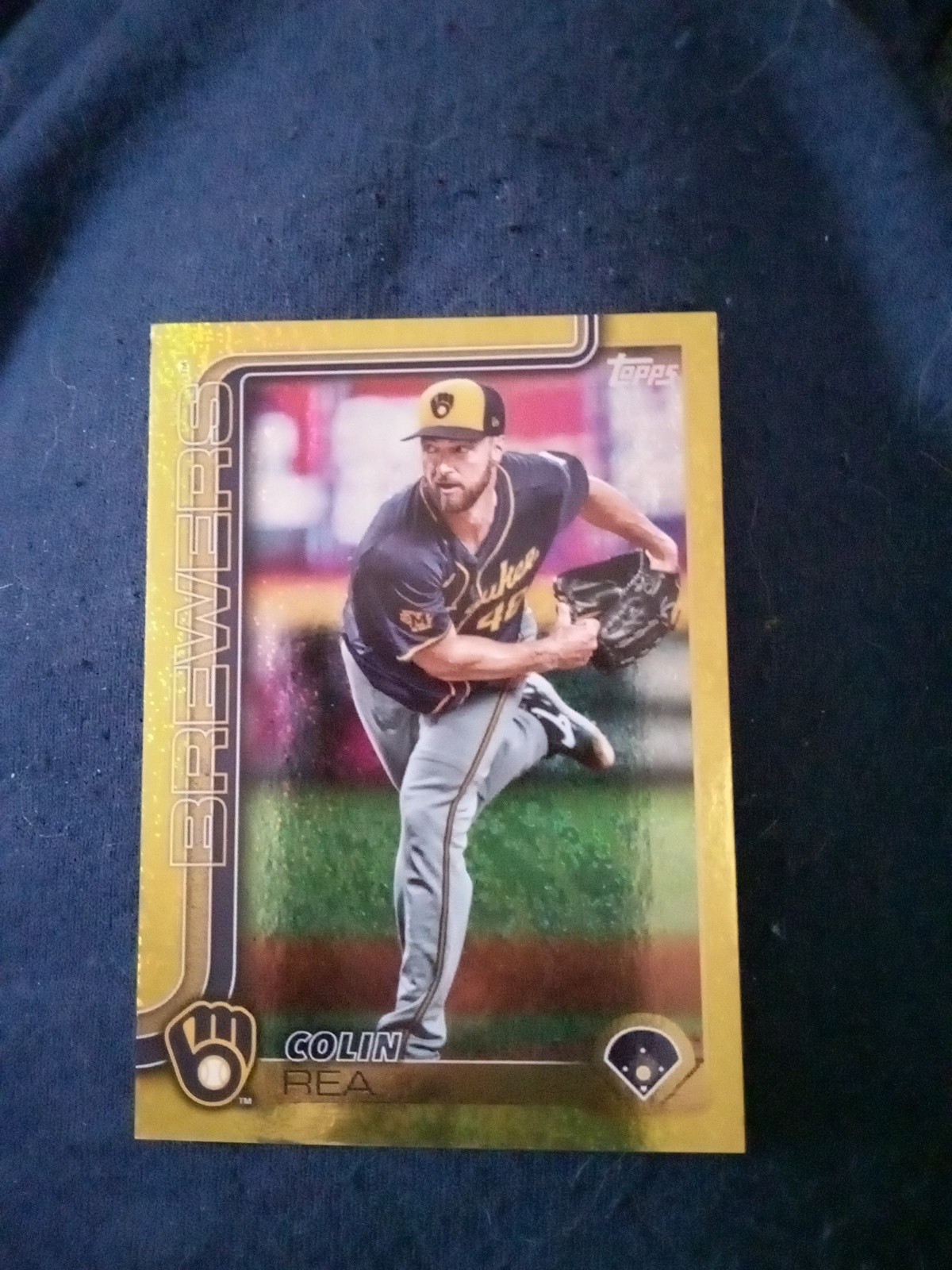 New 2025 Topps Series 1 Colin Rea #75 Gold Holofoil /50 Milwaukee Brewers