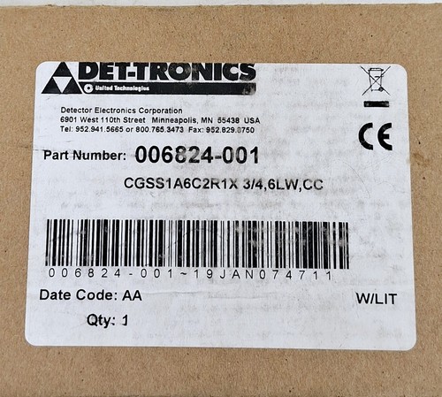 Det-tronics 006824-001 / CGSS1A6C2R1X Combustible Gas Sensor 3/4 , 6LW, CC - Picture 2 of 14