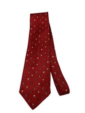 BVLGARI Silk Tie RED Men's