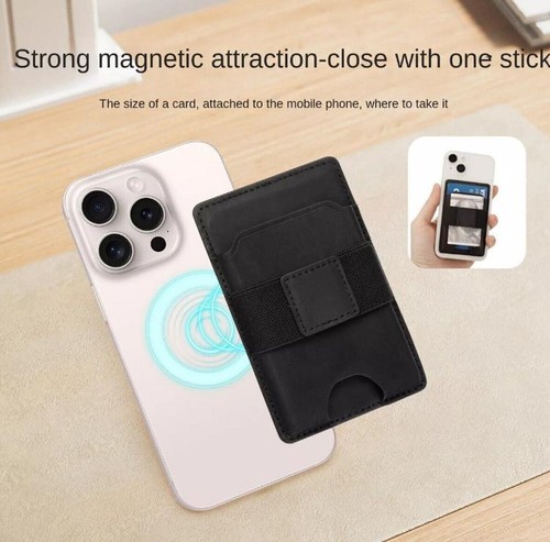 Minimalist Wallet Pop Up Card Holder Cash Strap Separable Magnetic Wallet - Picture 13 of 26