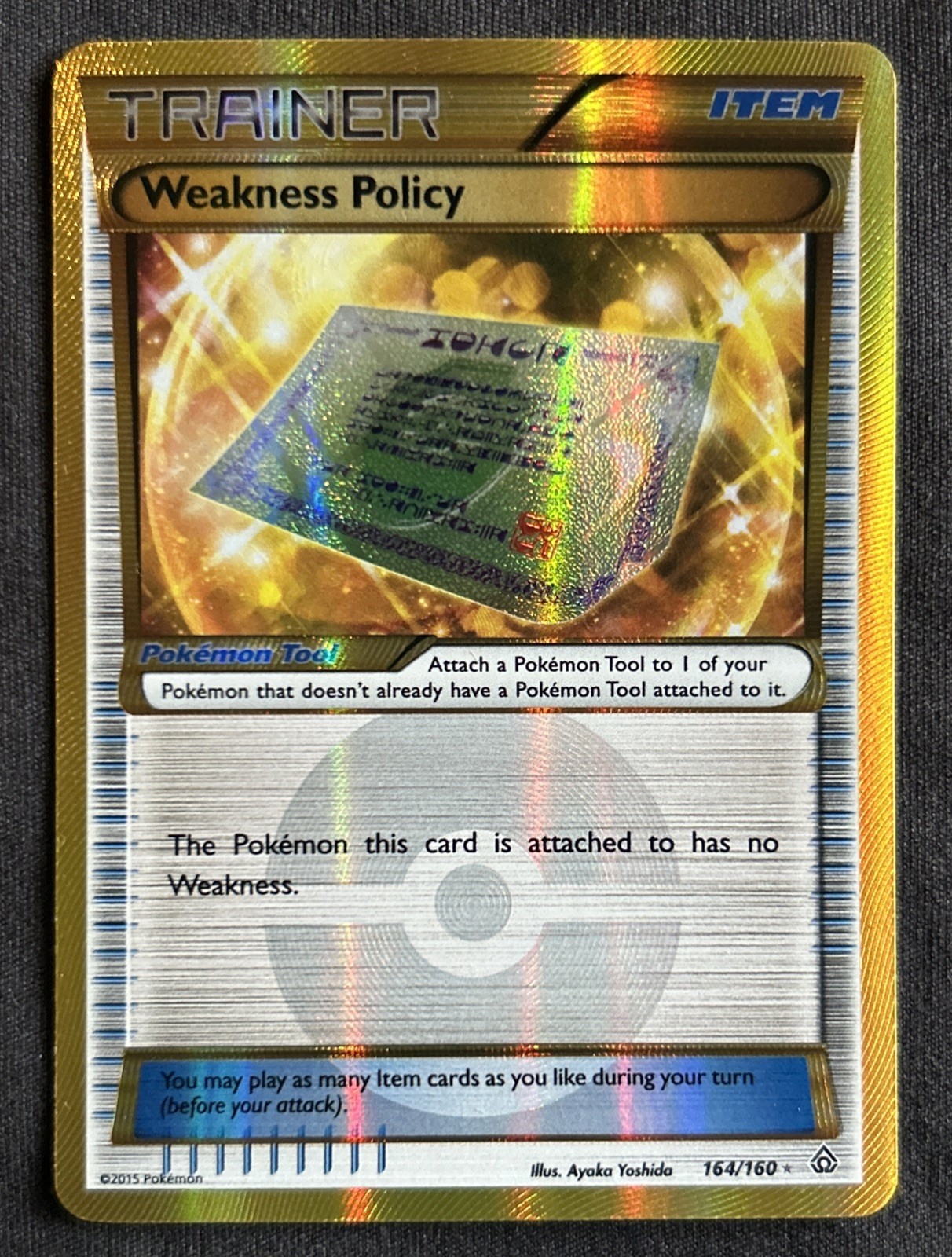 Weakness Policy (164 Secret Rare) Secret Rare XY - Primal Clash 164/160 NM