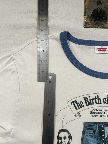 LVC Levi's Vintage Clothing T-Shirt M Birth Blues 70s Ringer LNWOT Excellent - Picture 7 of 12