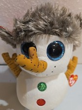 Ty Beanie Boo’s Buttons The Snowman Stuffed 10 Inch X 8 Inch Christmas Plush