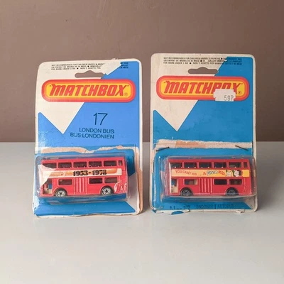 2x Matchbox Superfast No.17 The Londoner, Double Decker London, Bisto, 1953-1978 - Image 1 of 4