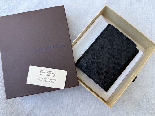 Louis Vuitton Discontinued Black Taiga Leather Wallet - OPEN BOX
