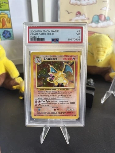 Pokemon 2000 Game Base II Charizard Holo 4/130 PSA 3 VG Card Vintage Base Set 2