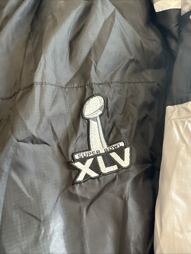 3x Auténtica Chaqueta Cálida de Transporte con Capucha Oficial del Super Bowl de la NFL XLV - Imagen 3 de 8