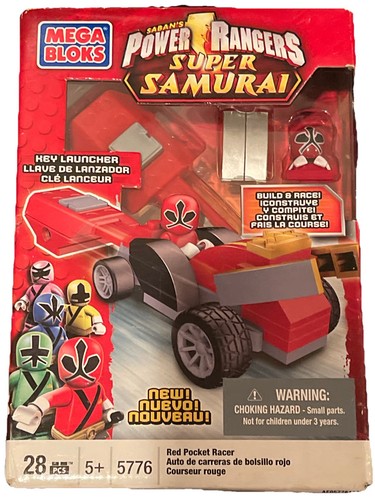 RARE 2012 MEGA BLOKS POWER RANGERS SUPER SAMURAI Red Pocket Racer 5776 NIB NEW - Picture 7 of 7