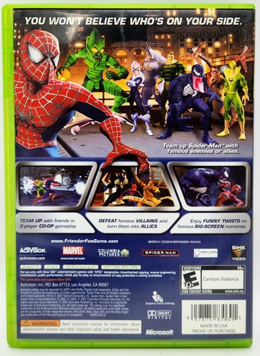 Spider-Man: Friend or Foe Microsoft Xbox 360 CIB Complete /w Manual - VGC Tested - Picture 4 of 14