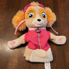 Gund Skye Paw Patrol Pink Pilot Puppy 10" Hand Puppet Plush Sky