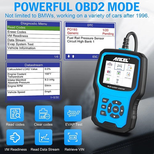 Ancel BM700 For BMW MINI Diagnostic Scanner Tool ABS SRS Code Reader BMS EPB SAS - Picture 4 of 5