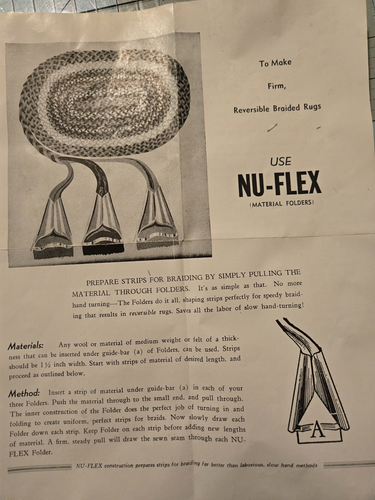 Vintage Seligman Rug Braiding Kit Instructions Patterns Braiders DIY Craft tools - Picture 5 of 16