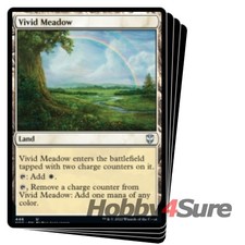 Vivid Meadow X4 M/NM Magic: The Gathering MTG Streets Of New Capenna: Commander