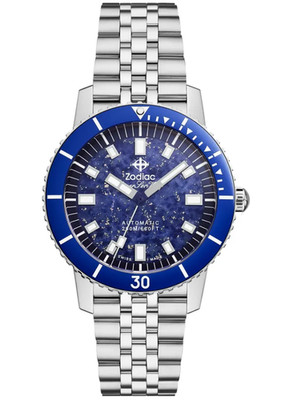 Zodiac Super Sea Wolf ZO9312 Blue Lapis Lazuli Dial Compression