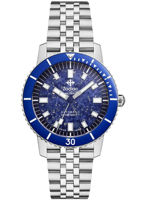 Zodiac Super Sea Wolf ZO9312 Blue Lapis Lazuli Dial Compression