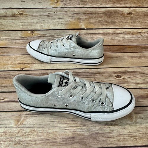 Sneakers basse slip on Converse Chuck Taylor All Star bambina argento glitter 2 - Foto 5 di 10