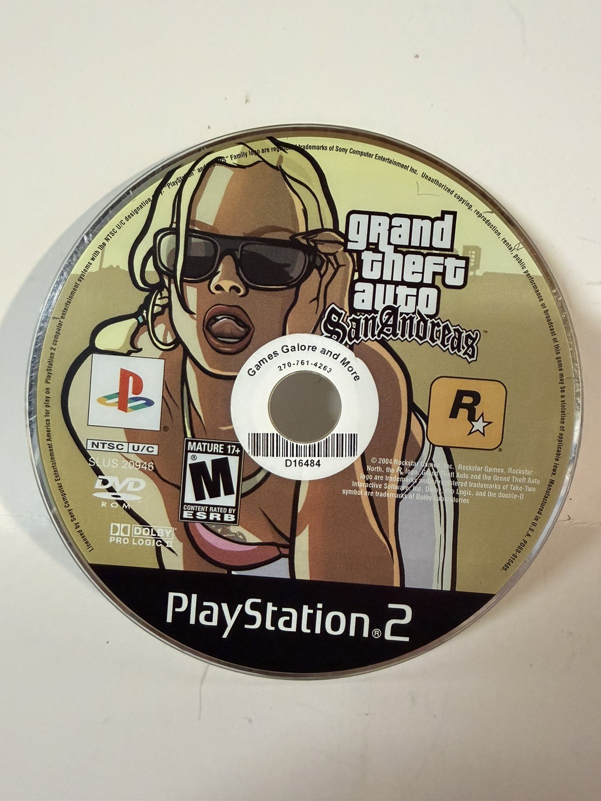Grand Theft Auto San Andreas - Sony PlayStation 2 game only PS2