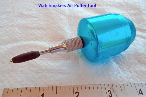 Vintage Watchmakers Spring Loaded Air Puffer / Blower Old Tool